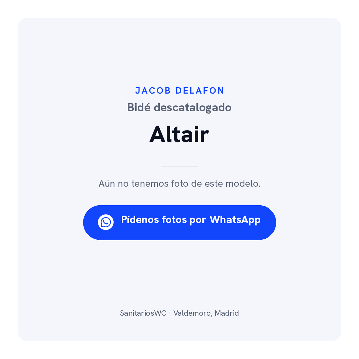 Bidé Jacob Delafon Altair