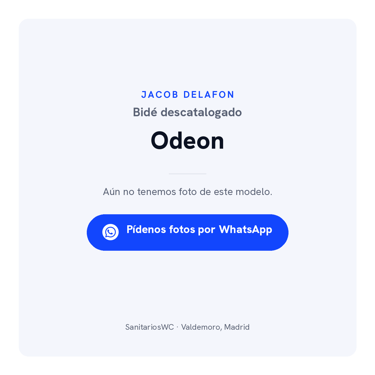 Bidé Jacob Delafon Odeon