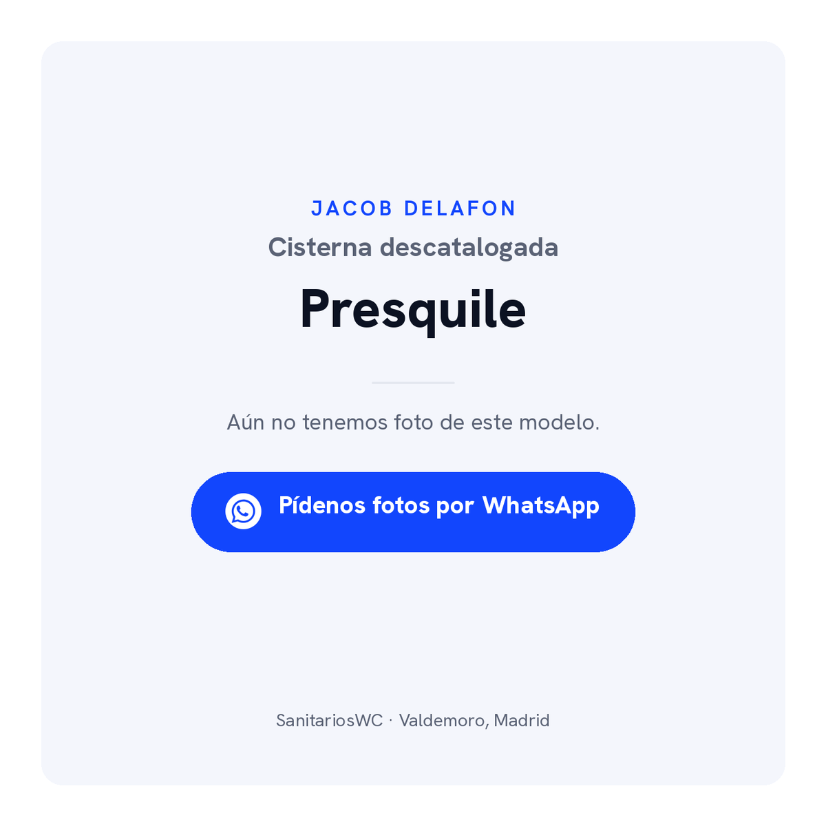 Cisterna Jacob Delafon Presquile