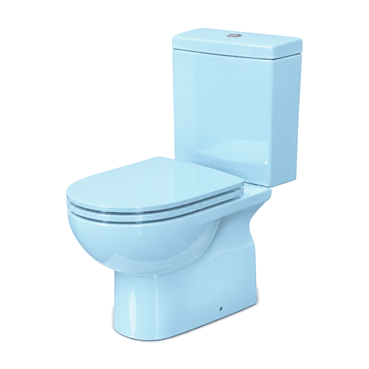Inodoro Opus Core en color Azul Nigeriano, vista de tres cuartos