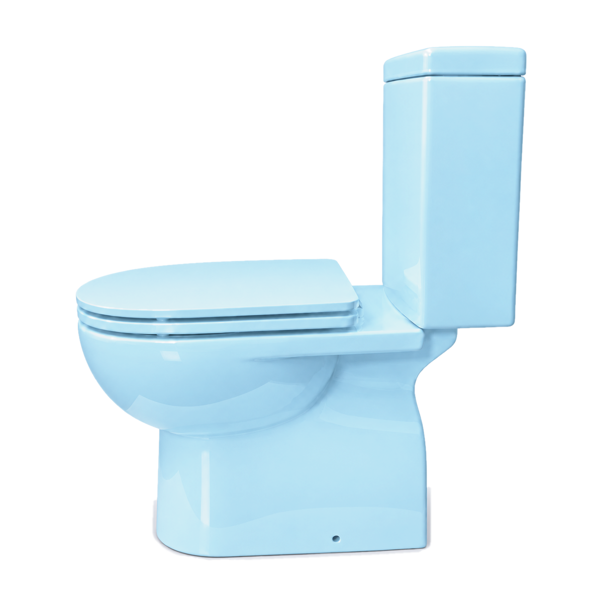Inodoro Opus Core en color Azul Nigeriano, vista lateral