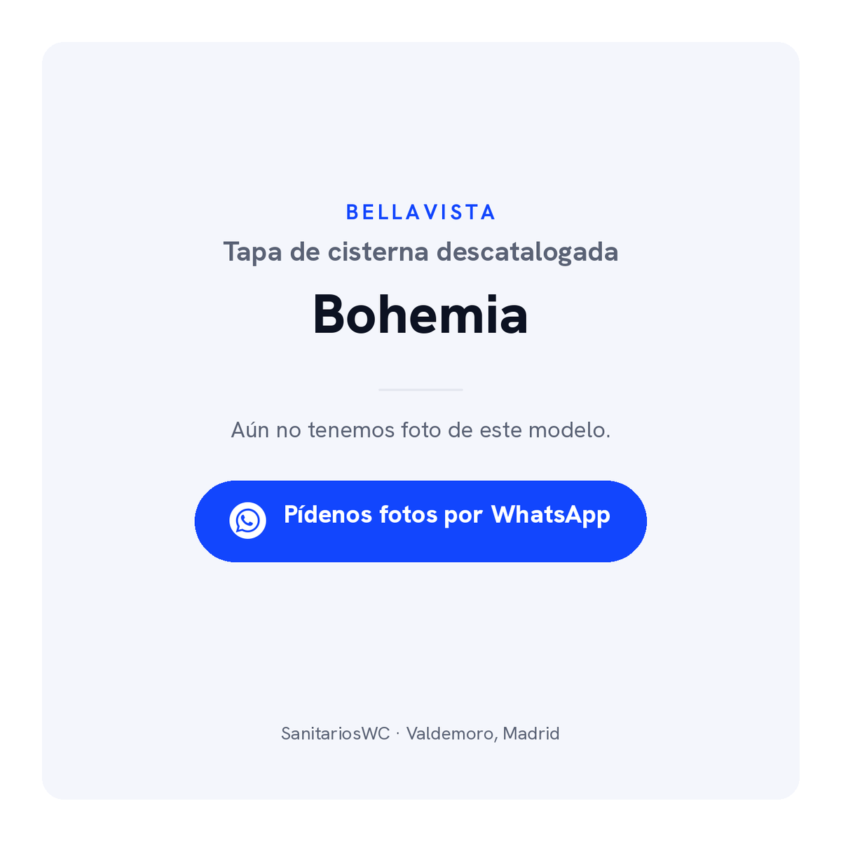 Tapa de cisterna Bellavista Bohemia