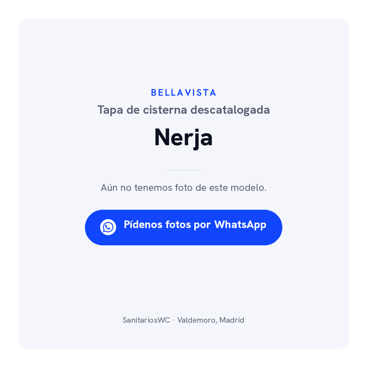 Tapa de cisterna Bellavista Nerja