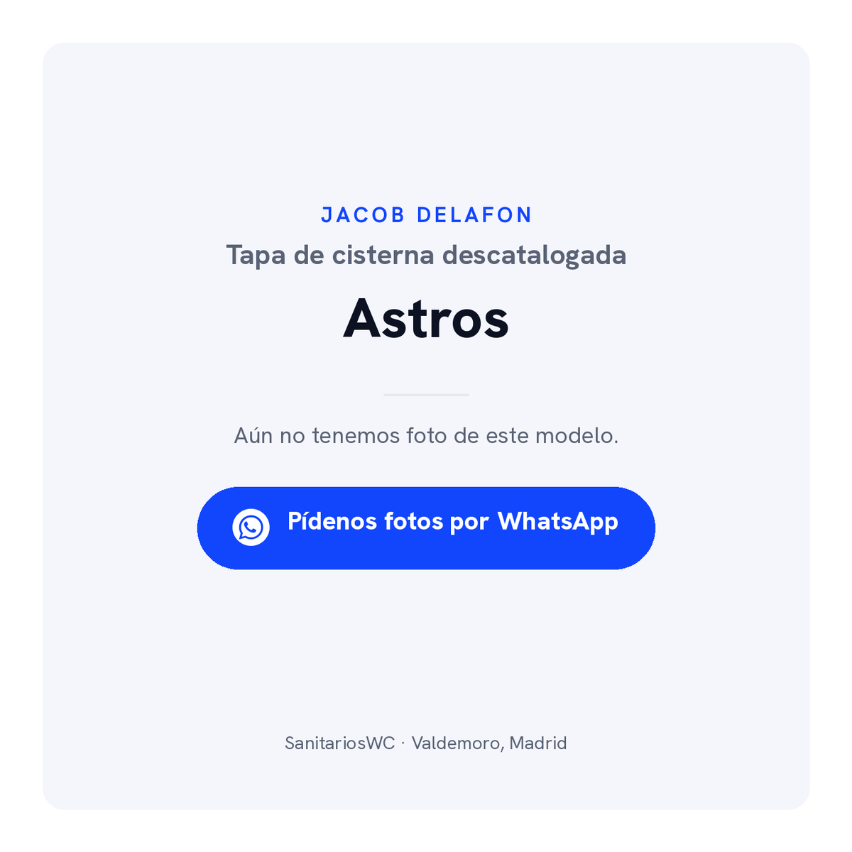 Tapa de cisterna Jacob Delafon Astros