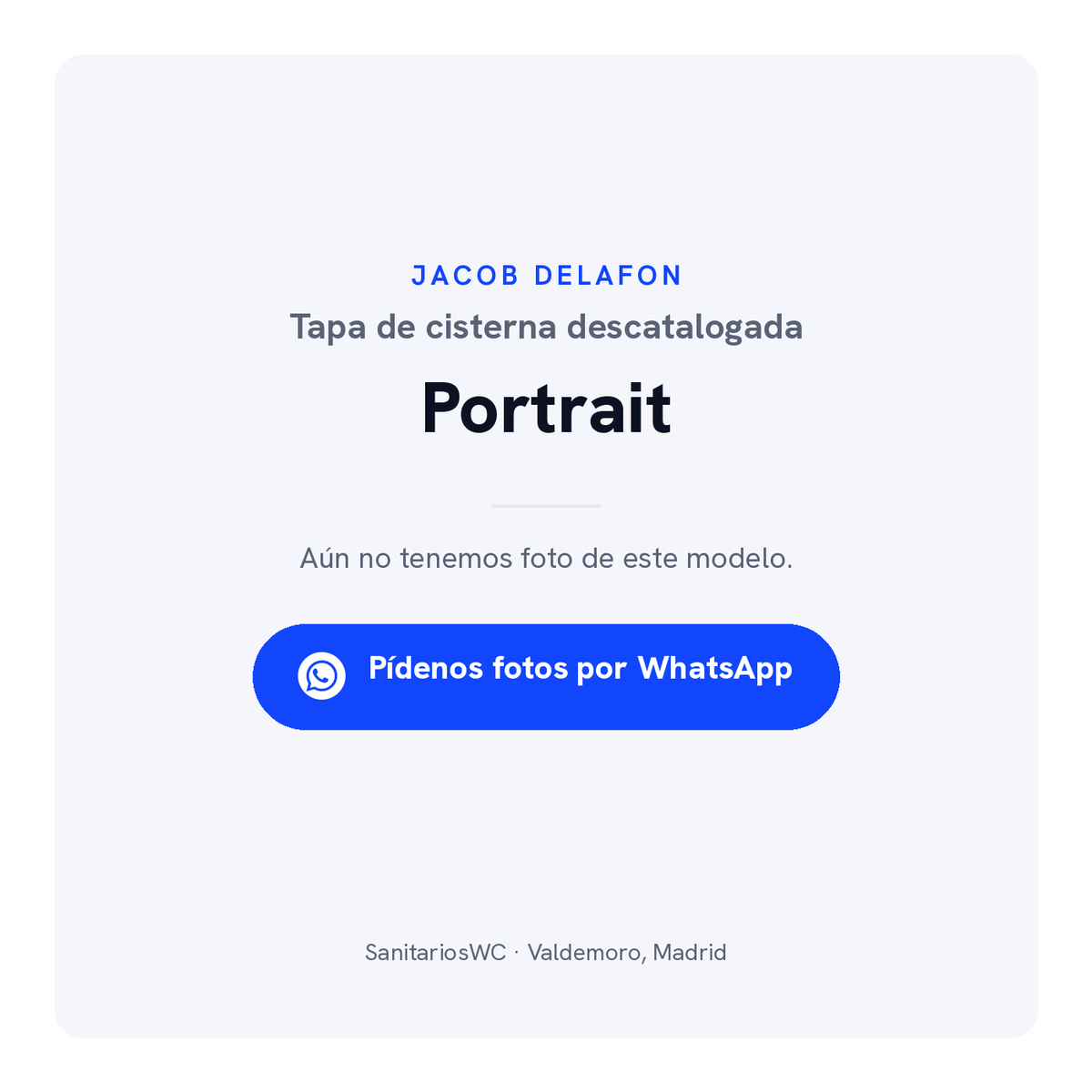 Tapa de cisterna Jacob Delafon Portrait