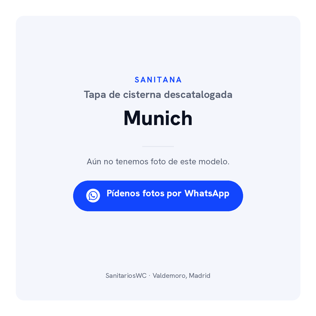 Tapa de cisterna Sanitana Munich