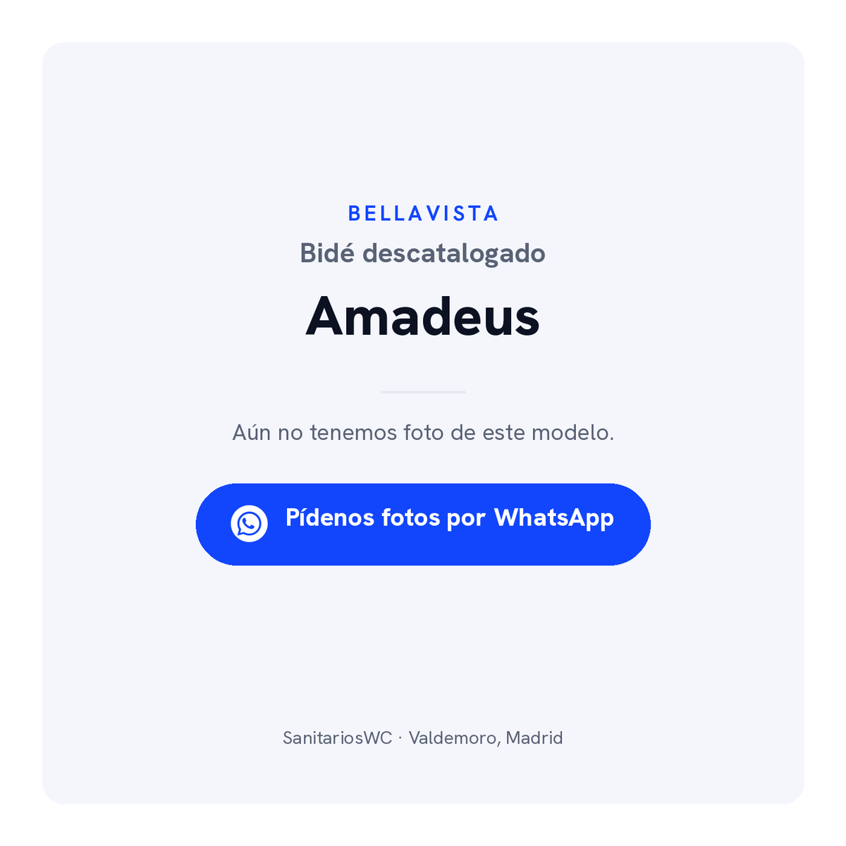 Bidé Bellavista Amadeus
