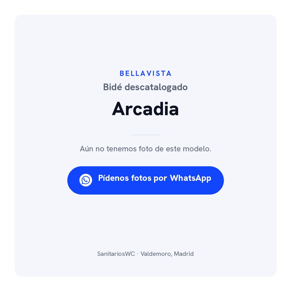 Bidé Bellavista Arcadia