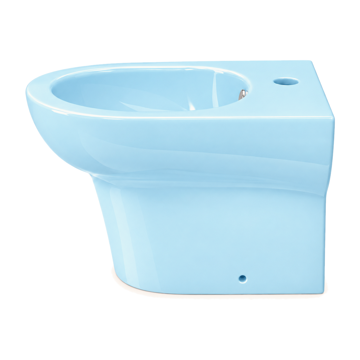 Bidé Serie 100 en color Azul Nigeriano, vista lateral