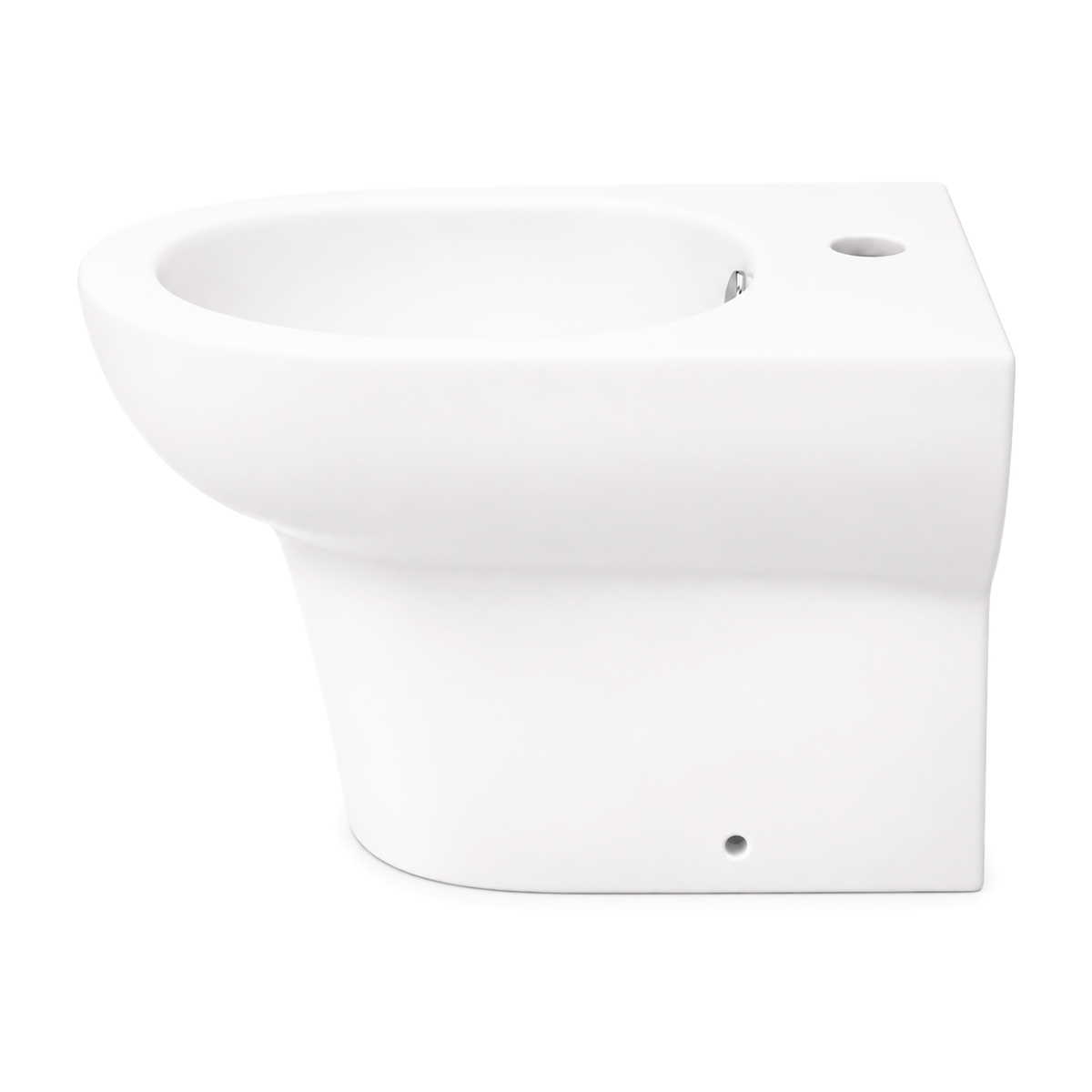 Bidé Serie 100 en color Blanco Ártico Mate, vista lateral