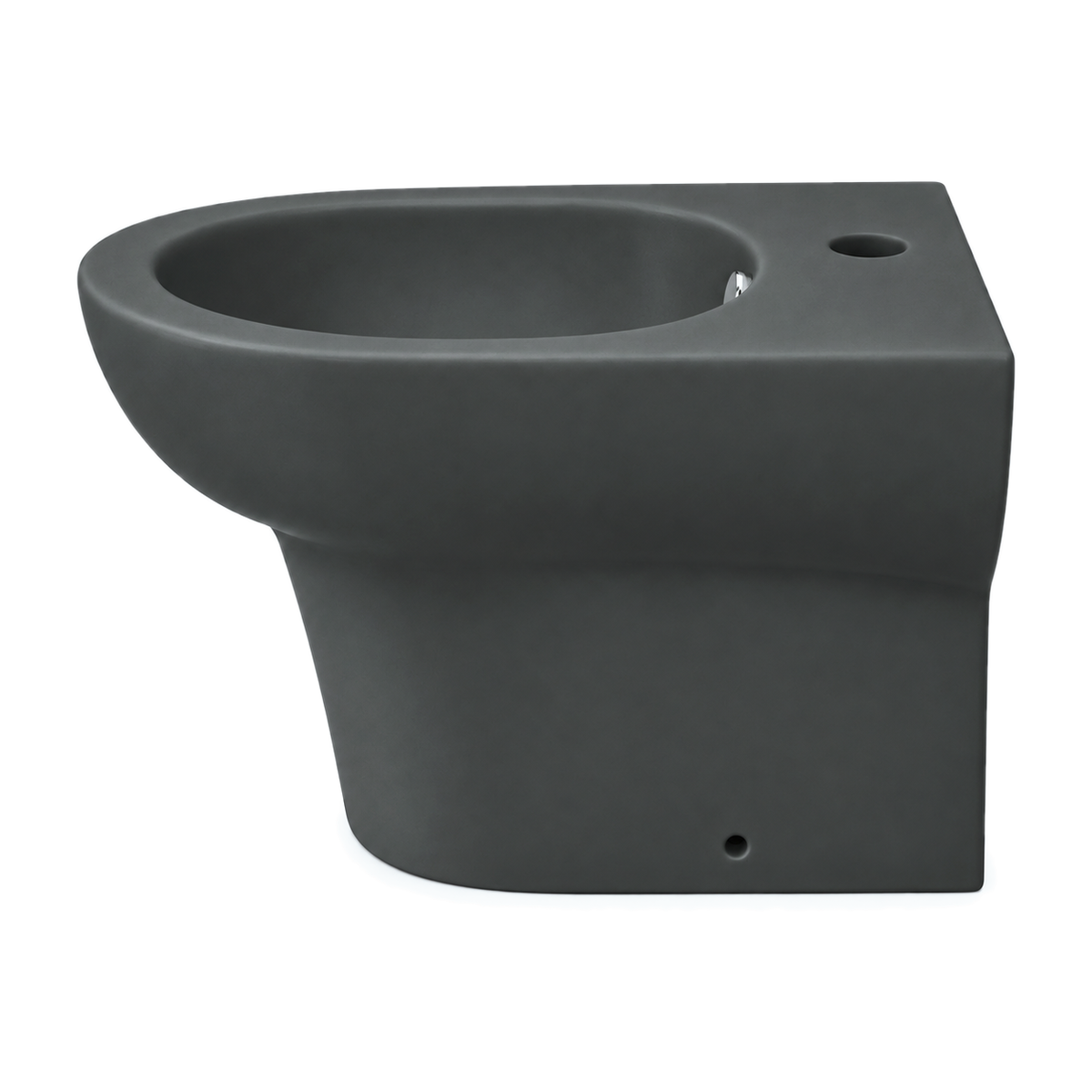 Bidé Serie 100 en color Gris Basalto Mate, vista lateral