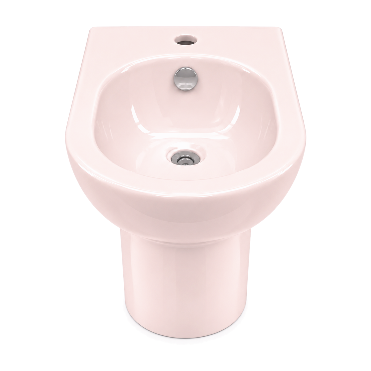 Bidé Serie 100 en color Rosa Perola, vista frontal
