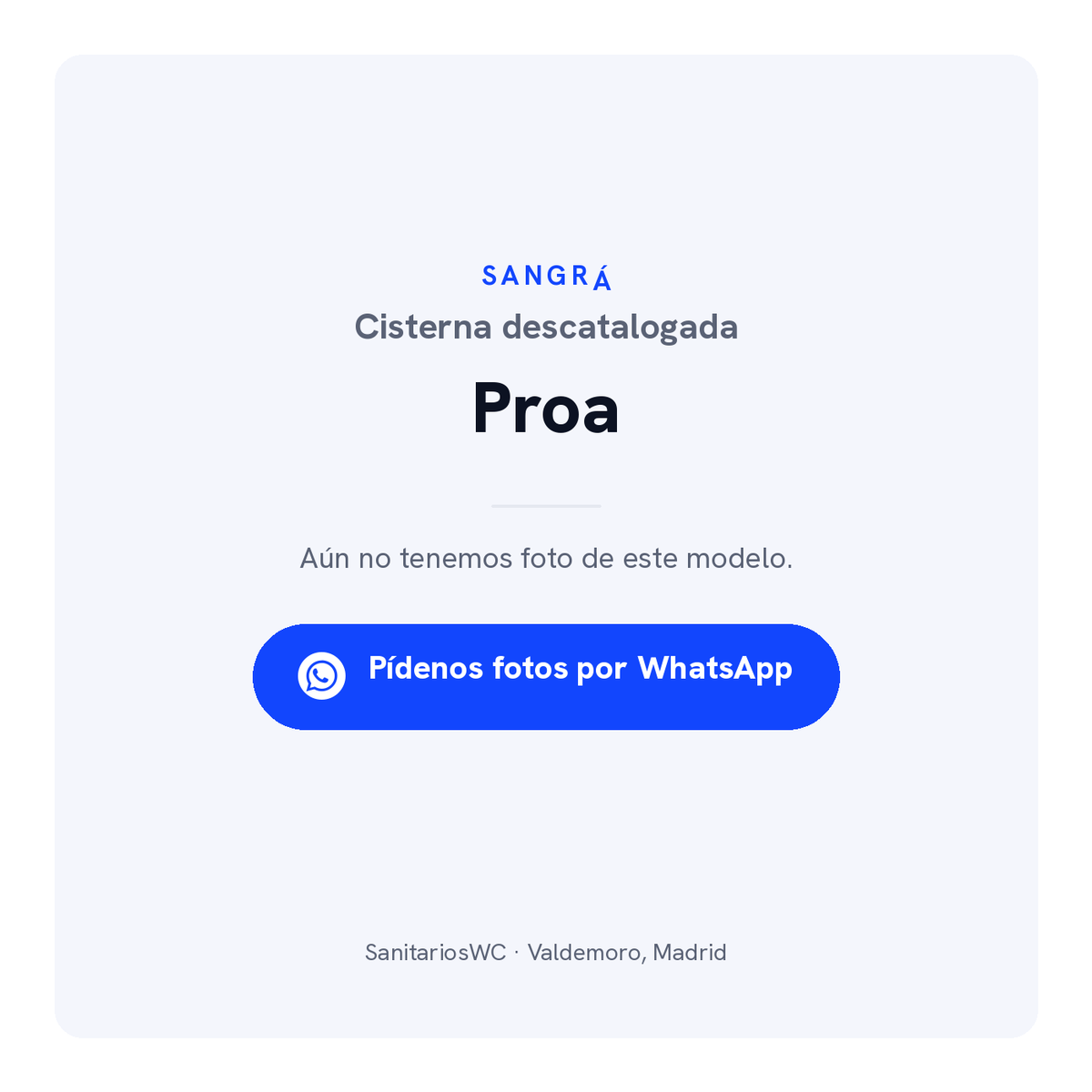 Cisterna Sangrá Proa