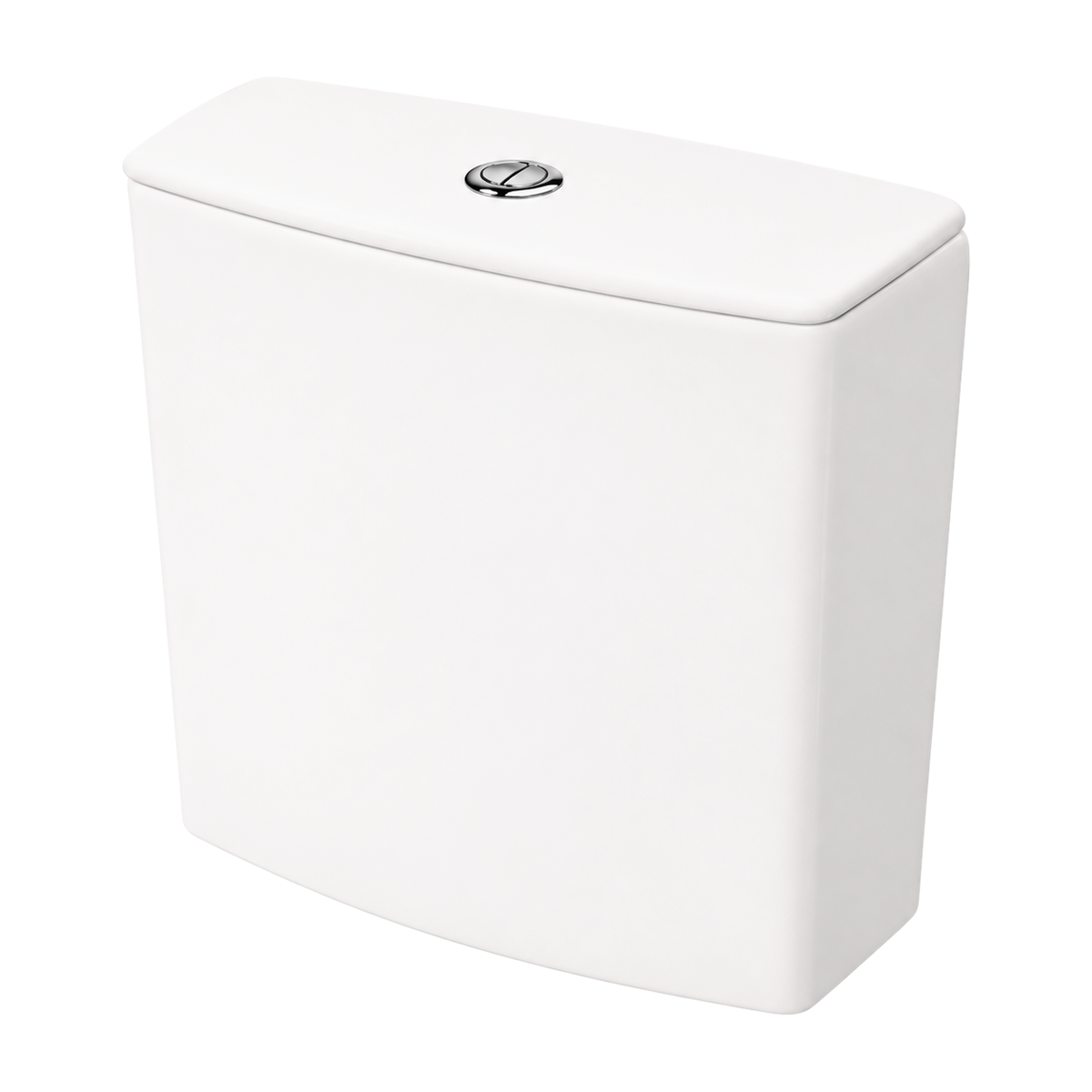 Cisterna Serie 100 en color Blanco Ártico Mate, vista de tres cuartos