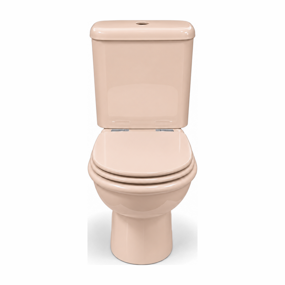 Inodoro completo Image en color Bahama Beige con cisterna y asiento, vista frontal