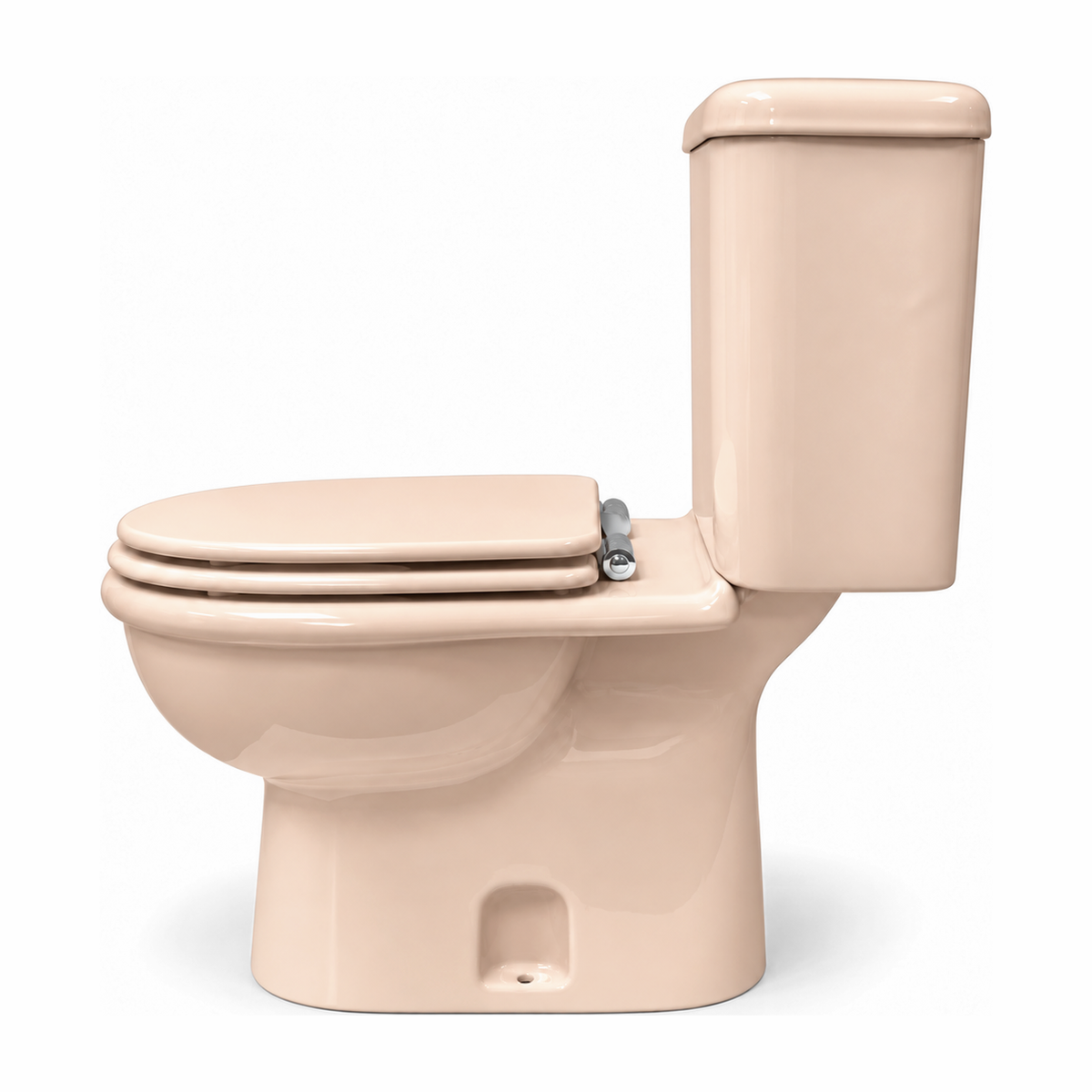 Inodoro completo Image en color Bahama Beige con cisterna y asiento, vista lateral