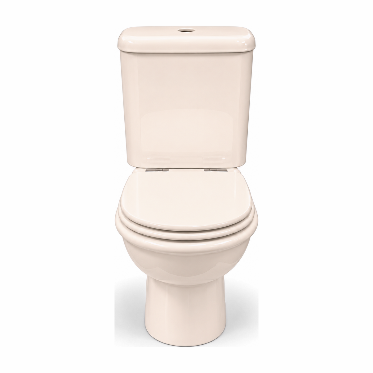 Inodoro completo Image en color Pergamon con cisterna y asiento, vista frontal
