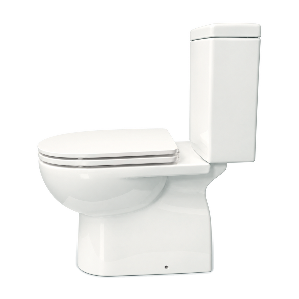 Inodoro Opus Core en color Blanco, vista lateral