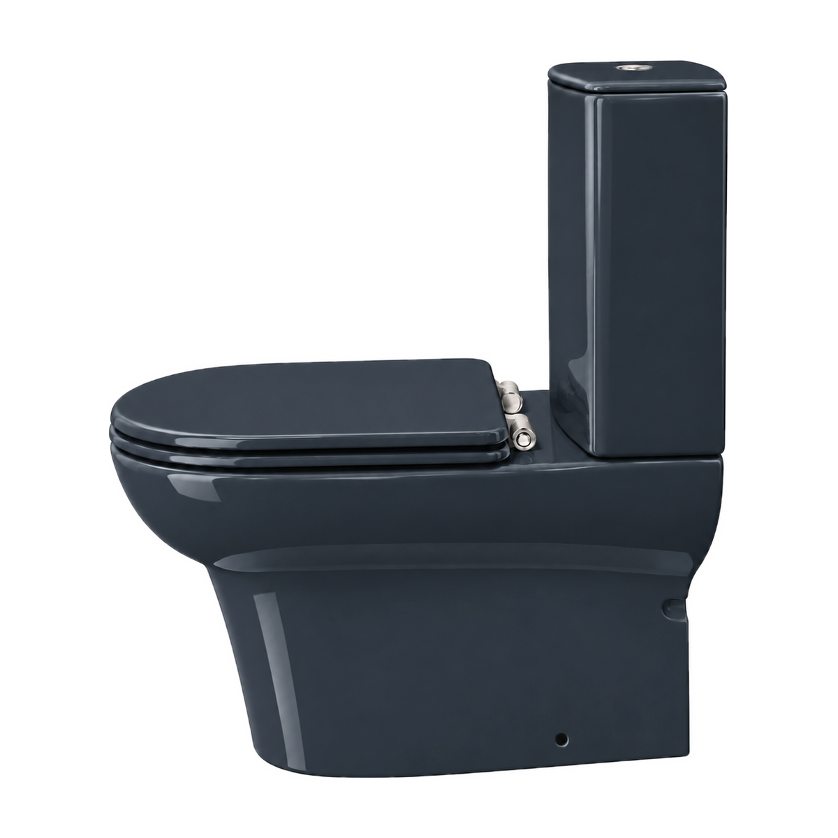 Inodoro Serie 100 en color Azul York, vista lateral