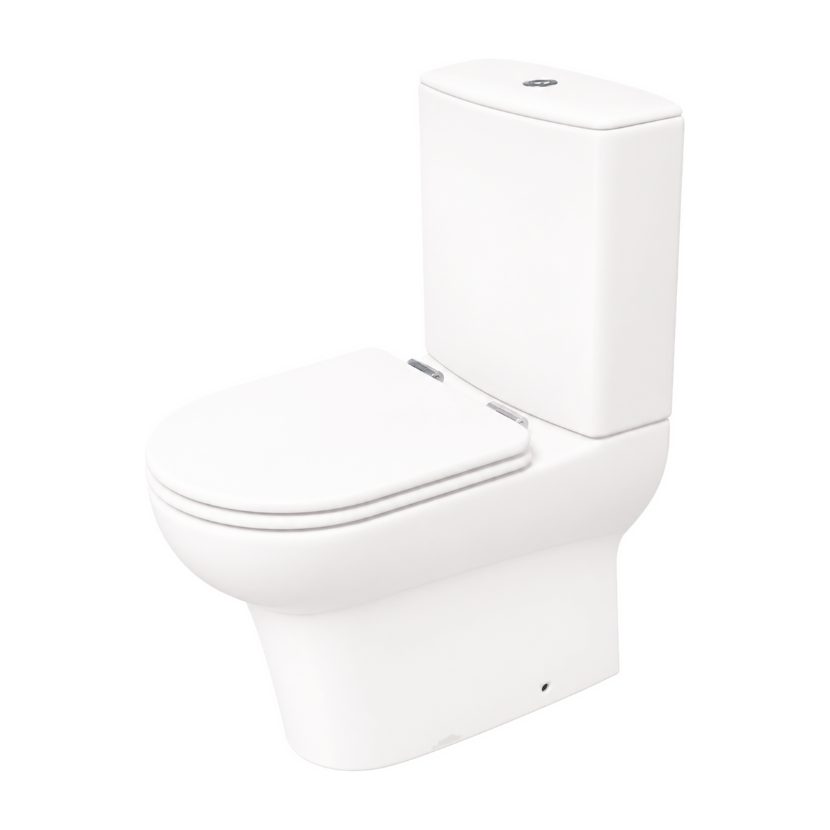 Inodoro Serie 100 en color Blanco Ártico Mate, vista de tres cuartos