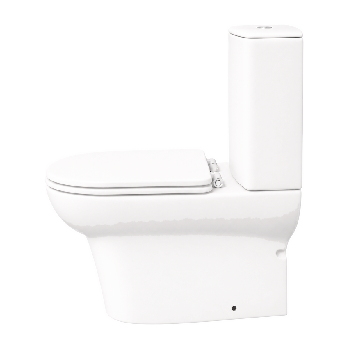 Inodoro Serie 100 en color Blanco Ártico Mate, vista lateral