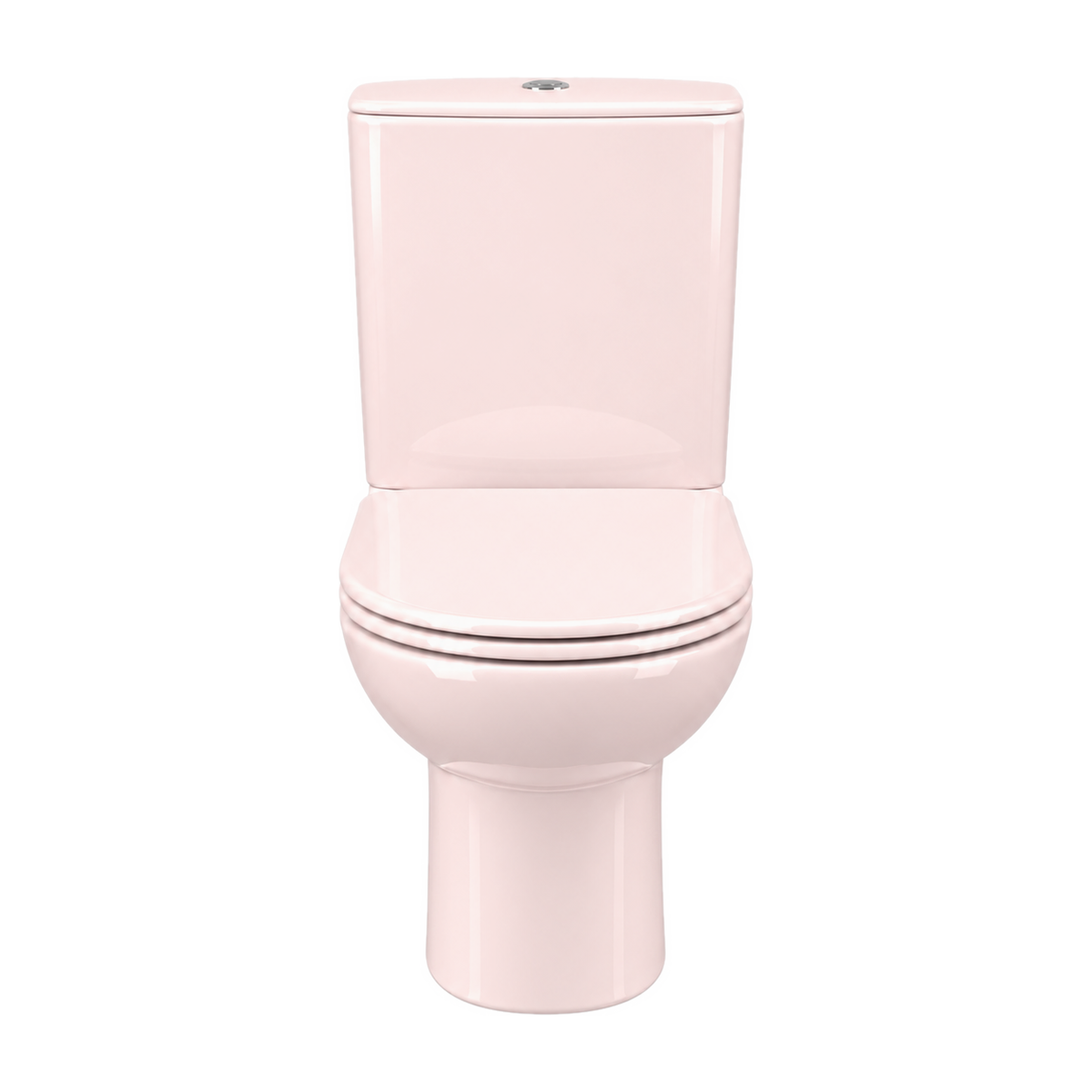 Inodoro Serie 100 en color Rosa Perola, vista frontal