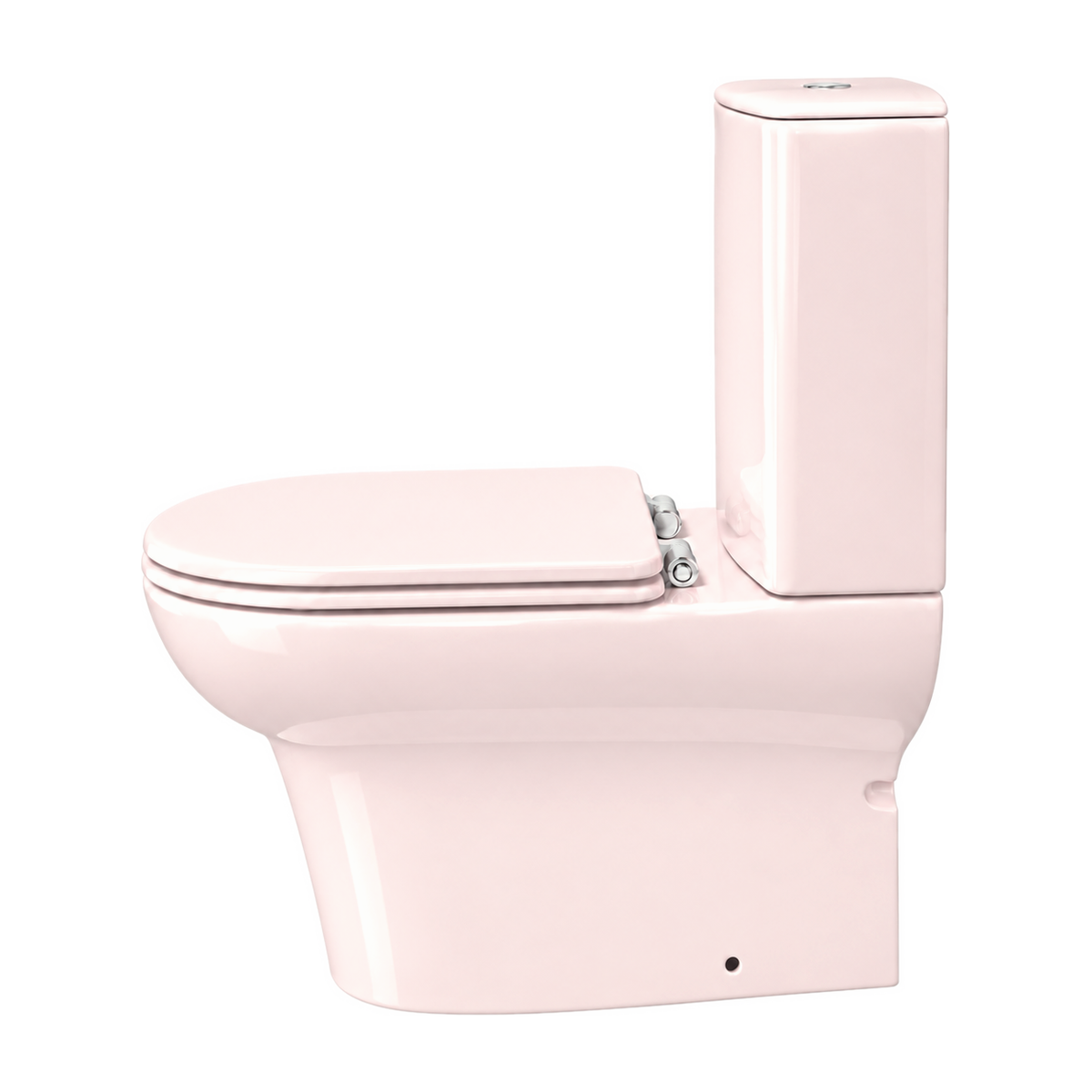 Inodoro Serie 100 en color Rosa Perola, vista lateral