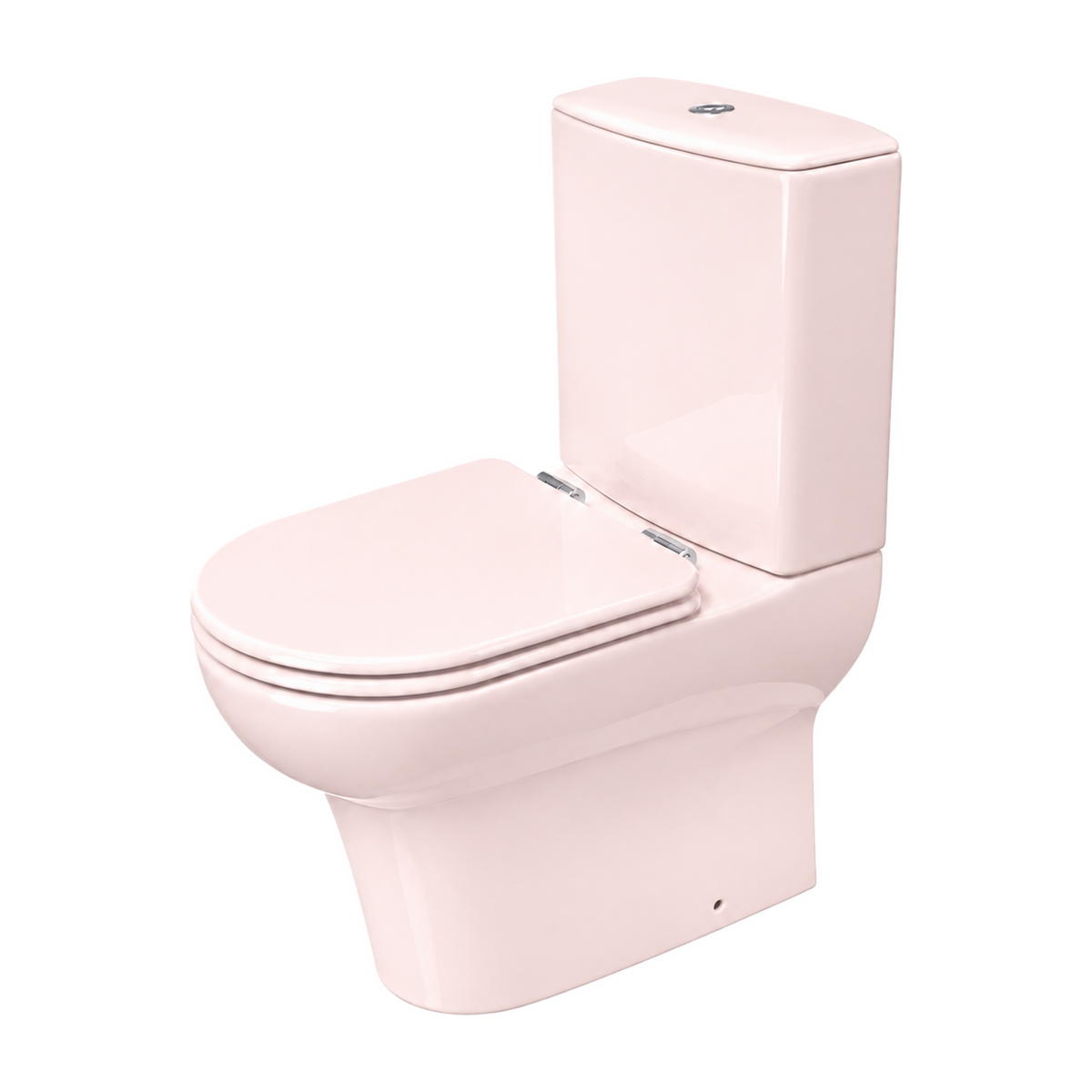 Inodoro Serie 100 en color Rosa Perola, vista de tres cuartos