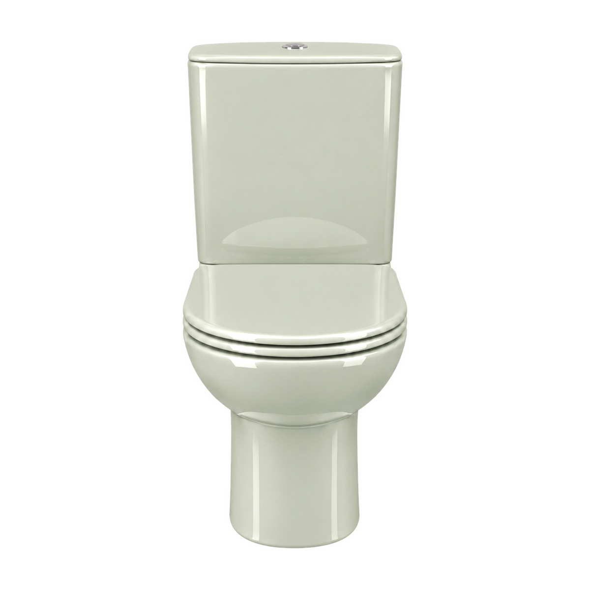 Inodoro Serie 100 en color Verde Salsa, vista frontal