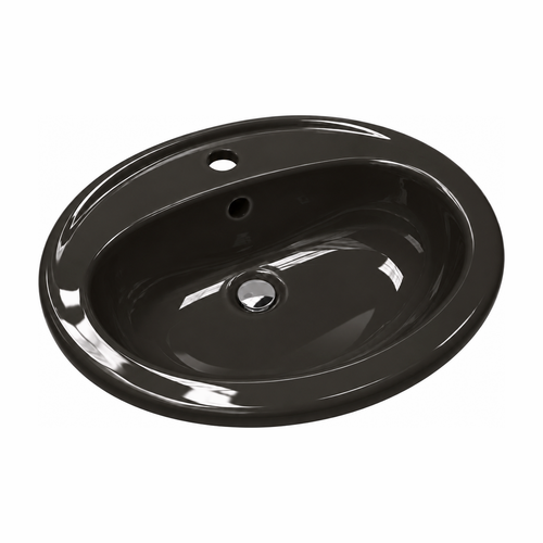 Lavabo Miramar Encastrar Negro Brillo