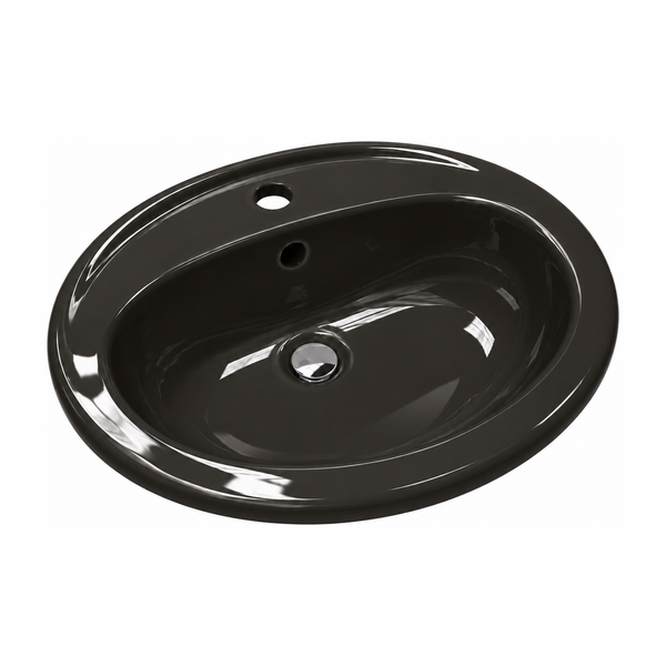 Lavabo Miramar Encastrar Negro Brillo