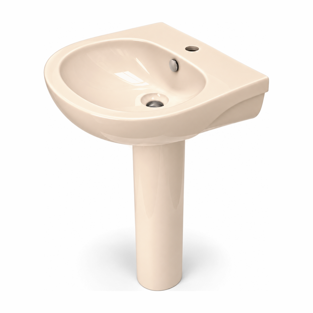 Lavabo con pedestal Opus Core en color Arena, vista lateral