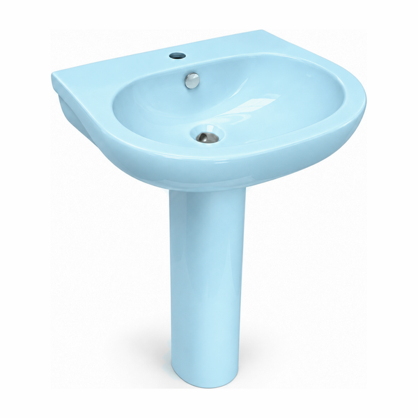 Lavabo Pedestal Opus Core Azul Nigeriano