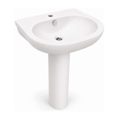 Lavabo Pedestal Opus Core Blanco Ártico Mate