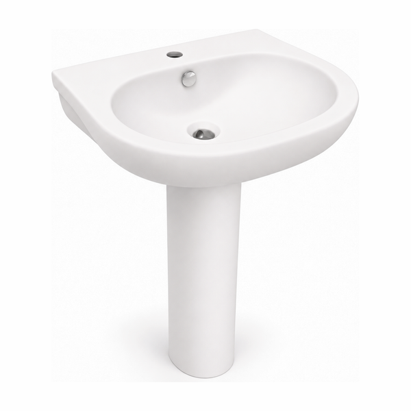 Lavabo Pedestal Opus Core Blanco Ártico Mate