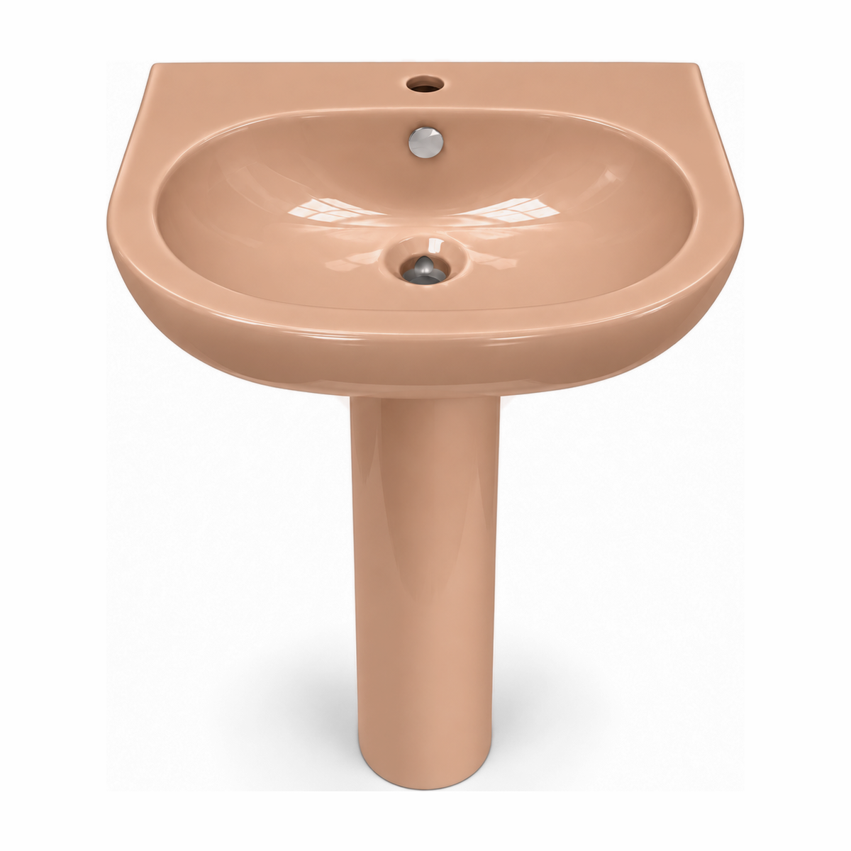 Lavabo con pedestal Opus Core en color Bolero, vista frontal