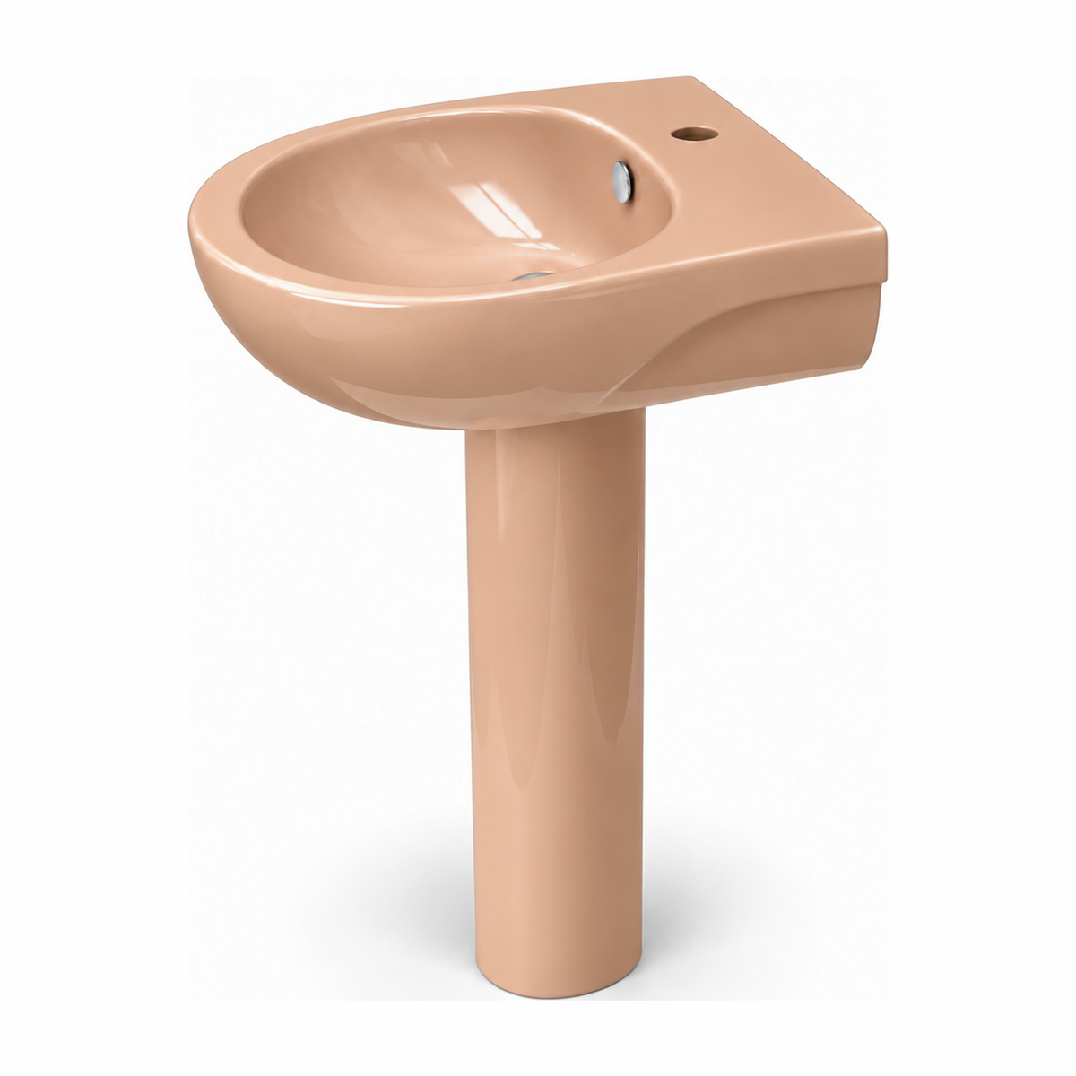Lavabo con pedestal Opus Core en color Bolero, vista lateral