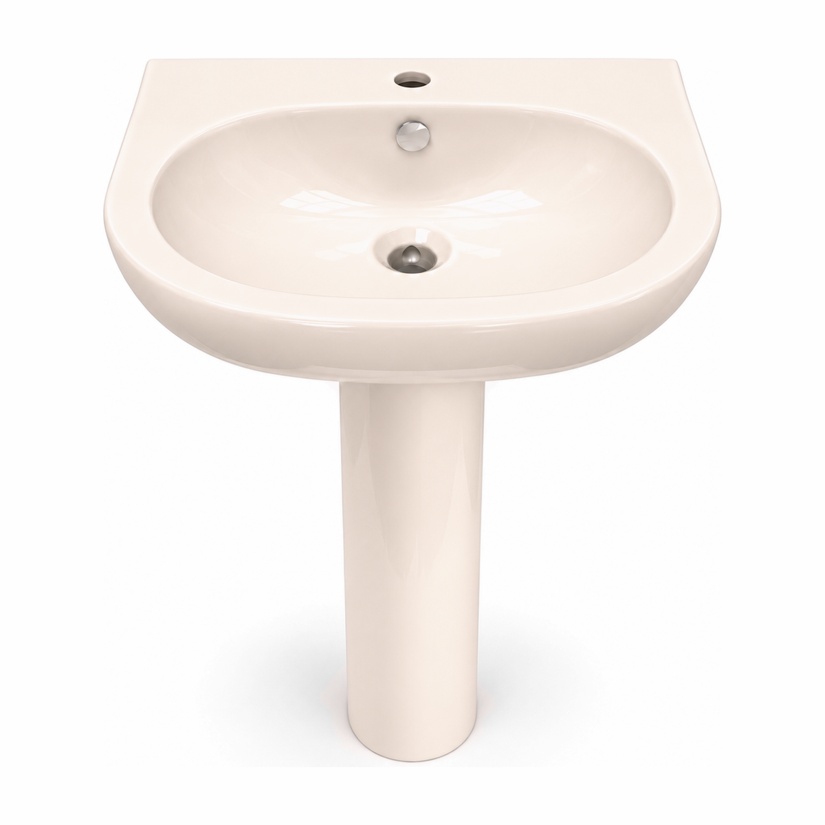 Lavabo con pedestal Opus Core en color Pergamon, vista frontal