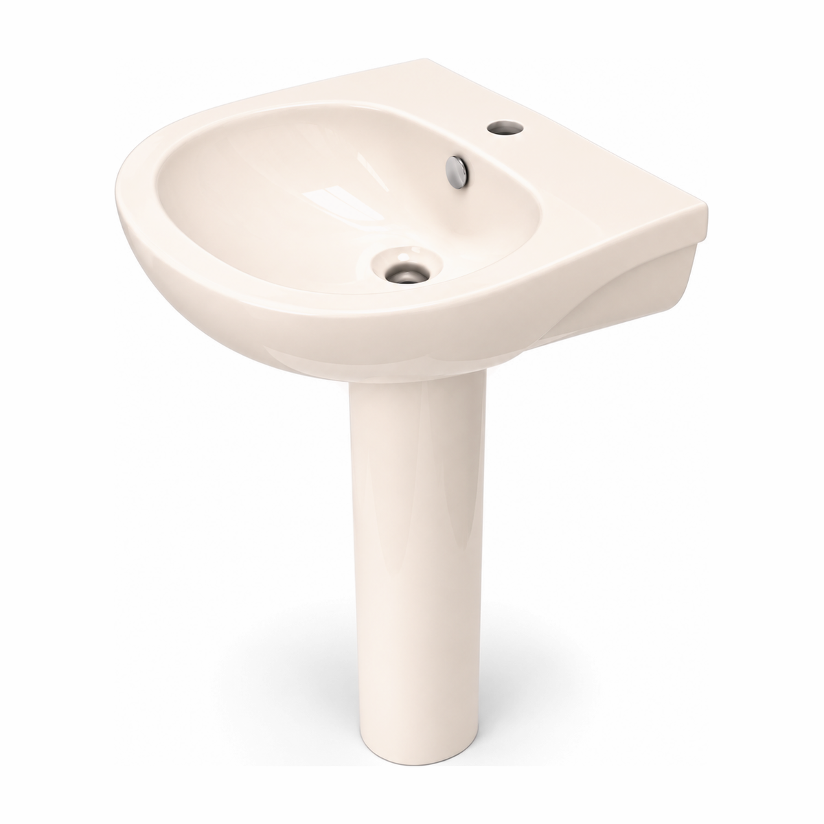 Lavabo con pedestal Opus Core en color Pergamon, vista lateral