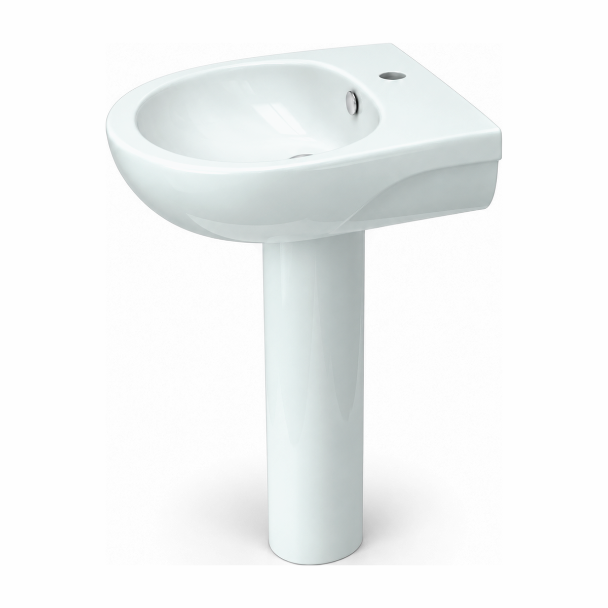 Lavabo con pedestal Opus Core en color Verde Agua, vista lateral