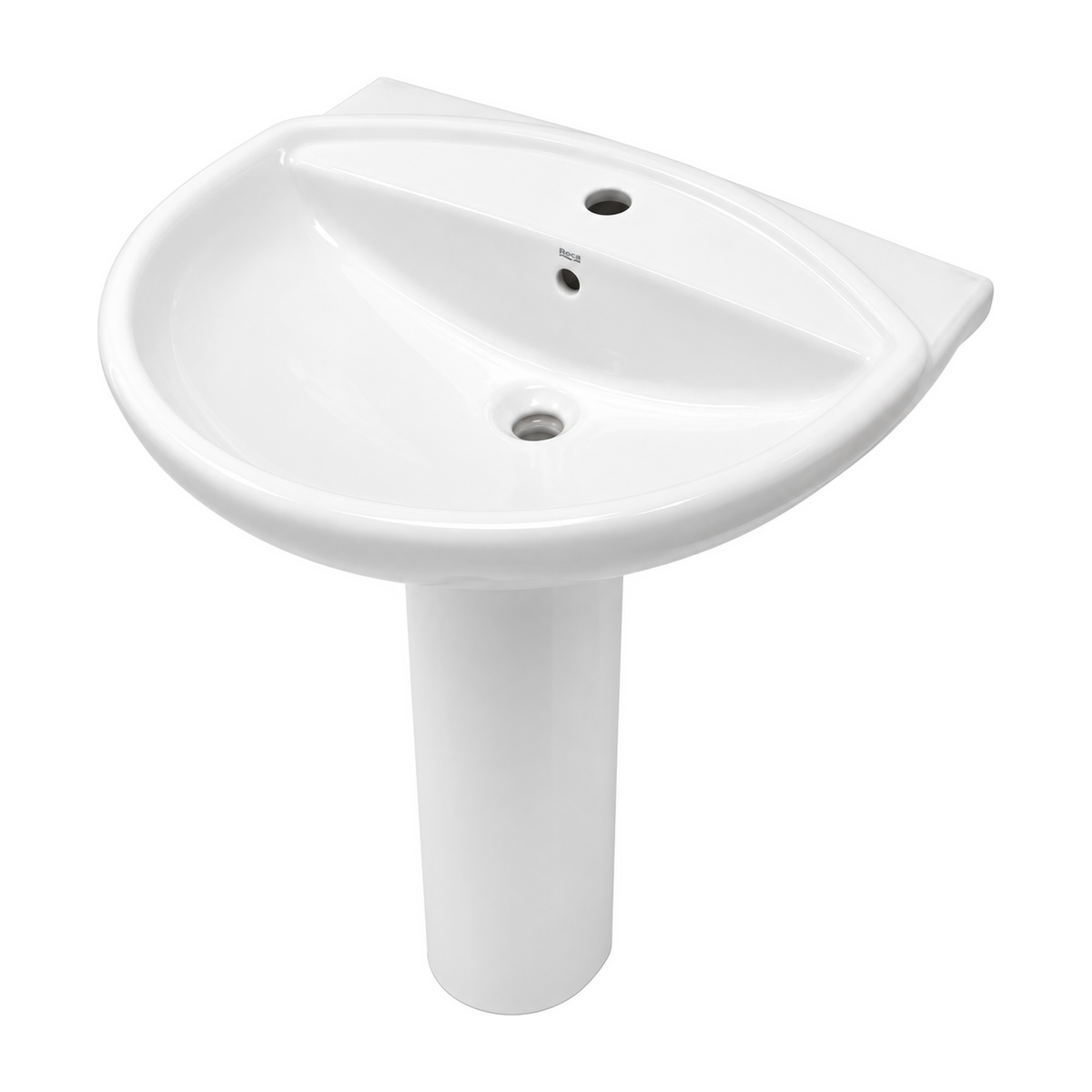 Lavabo con pedestal Roca Meridian blanco