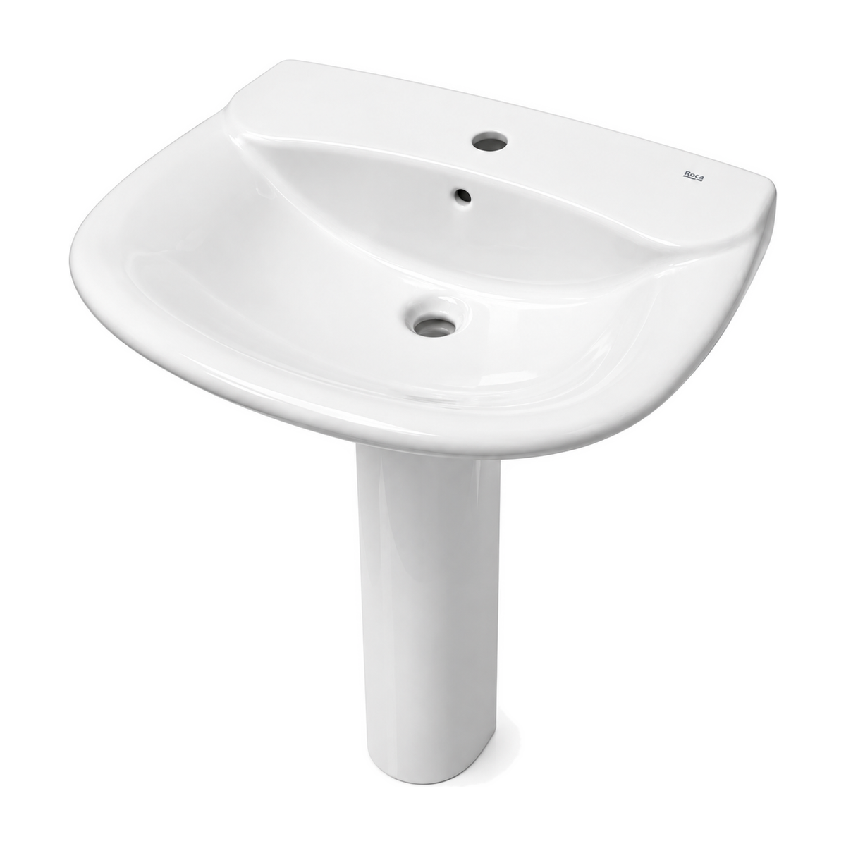 Lavabo Roca Giralda con pedestal en blanco