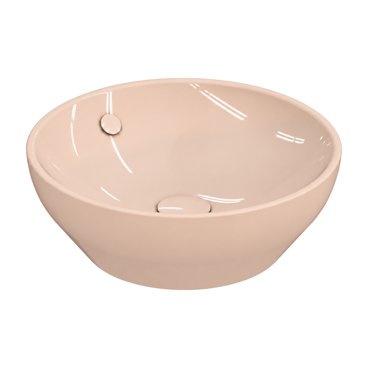 Lavabo Sobre Encimera Serie 100 en color Bahama Beige, vista de tres cuartos