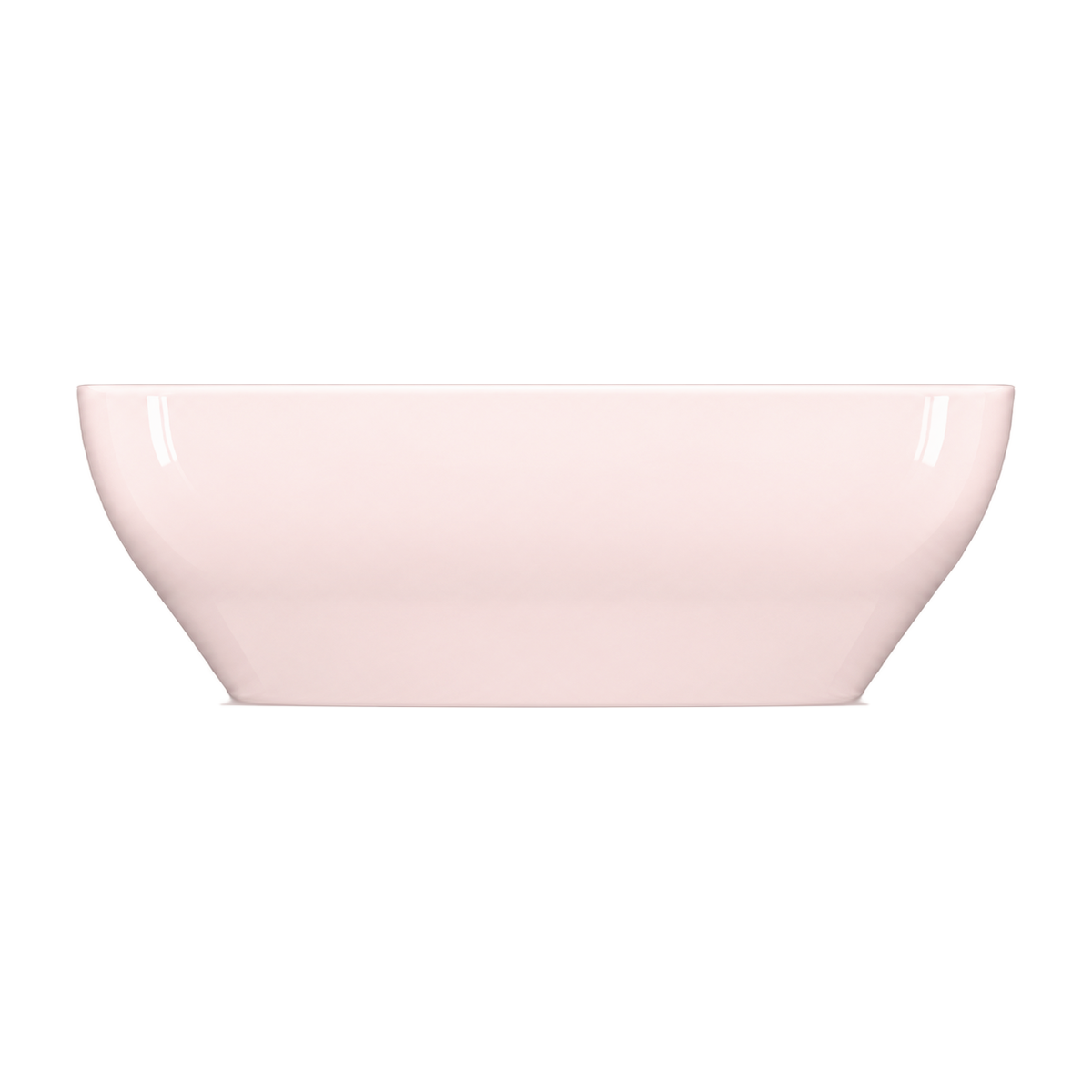 Lavabo Sobre Encimera Serie 100 en color Rosa Perola, vista de perfil