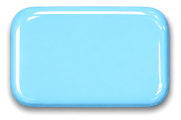 Muestra del color Azul Florida en porcelana sanitaria vidriada