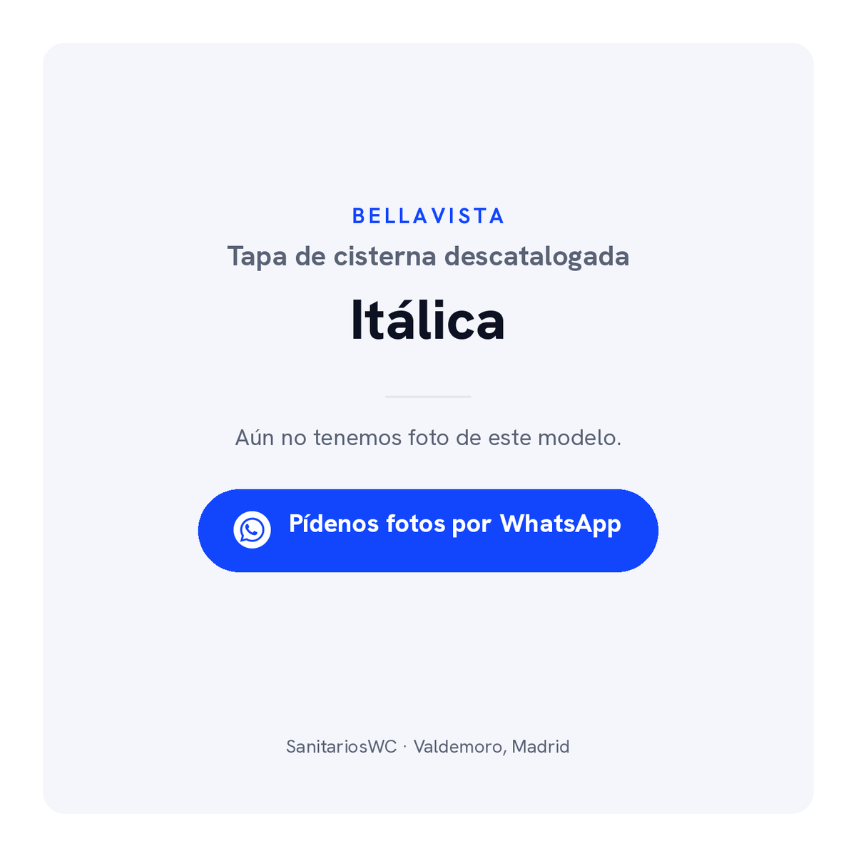 Tapa de cisterna Bellavista Itálica