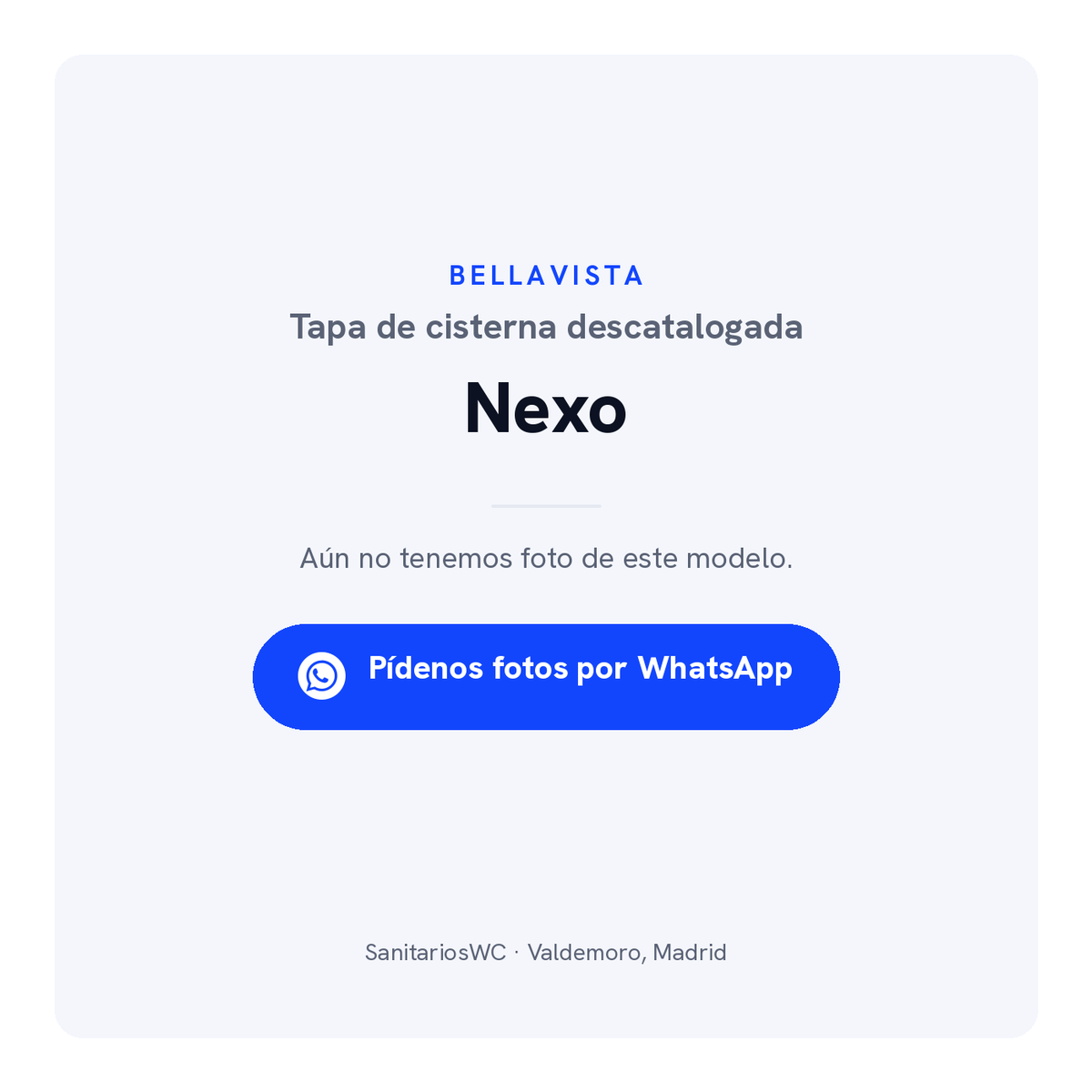 Tapa de cisterna Bellavista Nexo