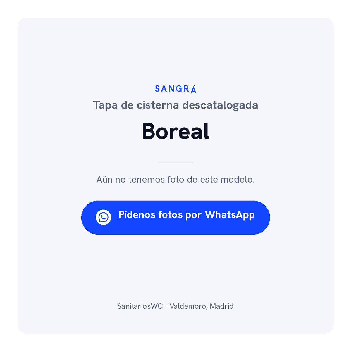 Tapa de cisterna Sangrá Boreal