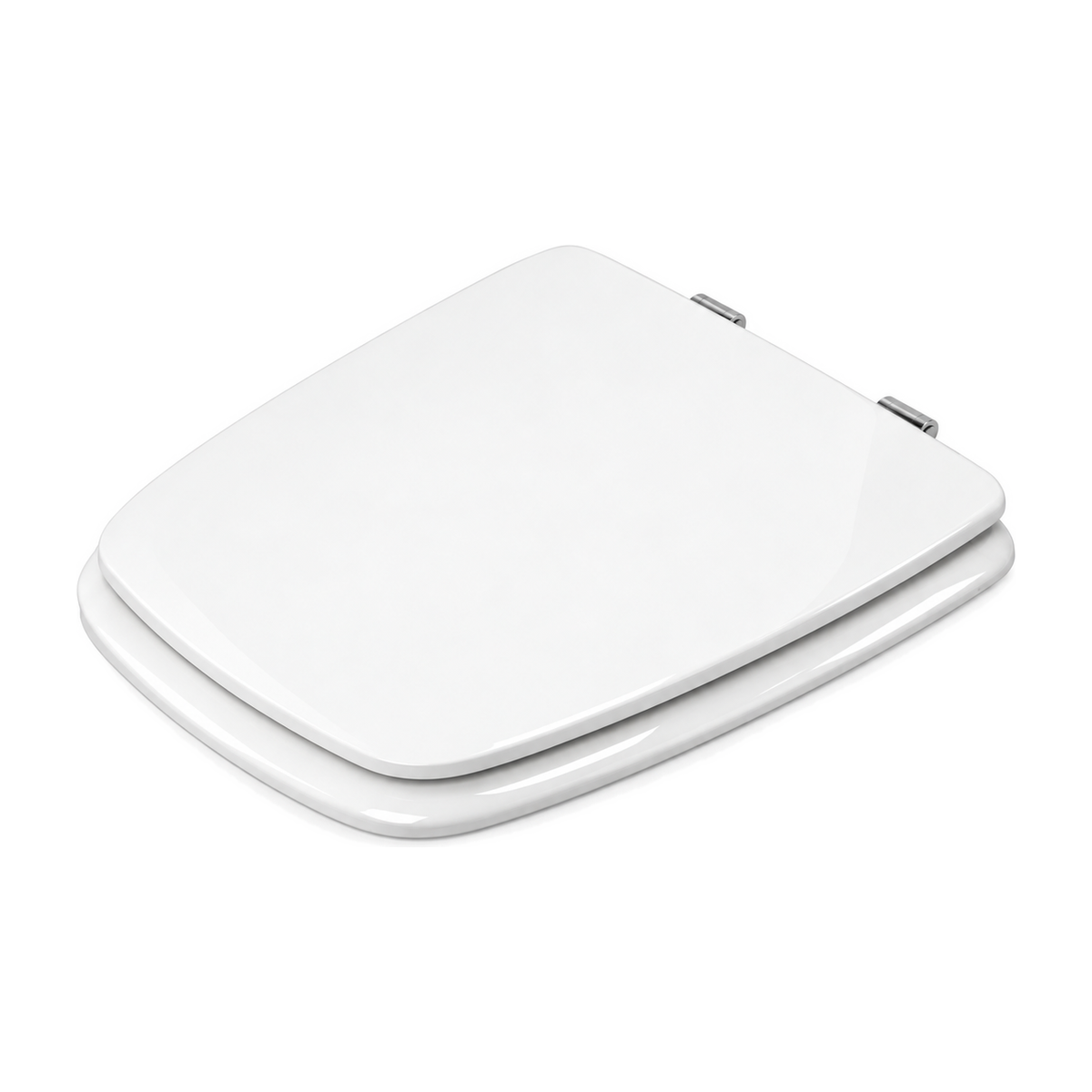Tapa de inodoro Roca Góndola en blanco, asiento y tapa con bisagras