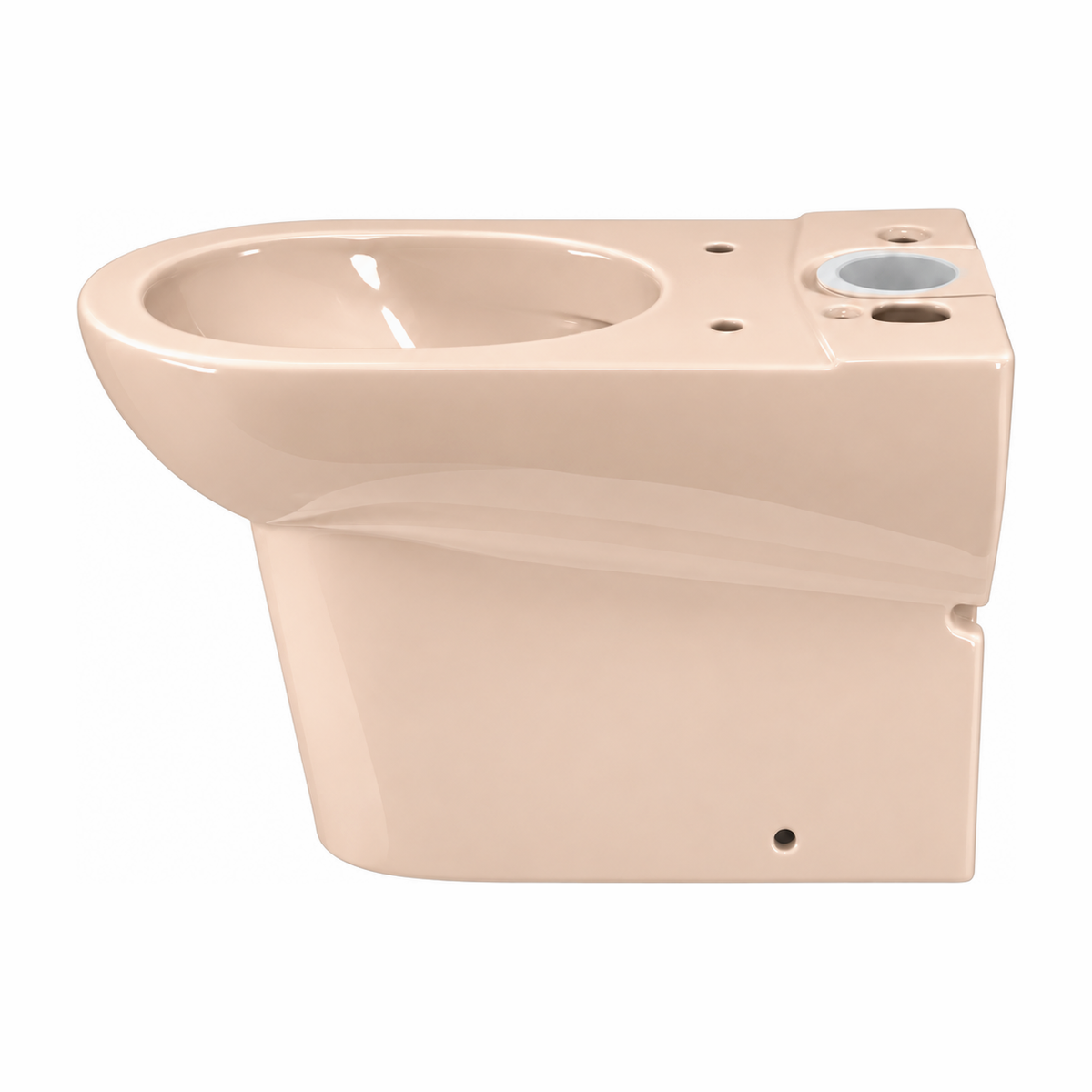 Taza de inodoro Serie 100 en color Bahama Beige, vista lateral